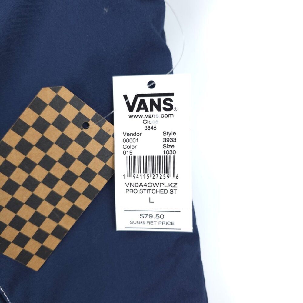 NWT Vans Pro Stitched Workwear Chore Jacket Streetwear Grunge 90s Y2k Urban Navy - Picture 2 of 8